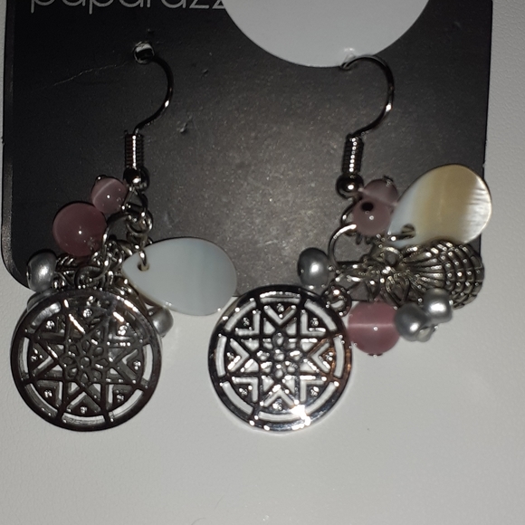 Ocean Oracle Pink Moonstone Earrings - Picture 1 of 1